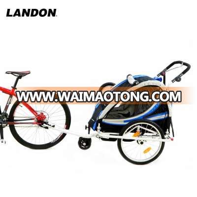 Baby Trailer for two kids bicycle child new type 3 wheel bicycle with adjustable bar folding bicycle