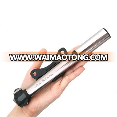 Landon 2018 new portable bicycle pump with gauge photo made in Taiwan OEM or ODM